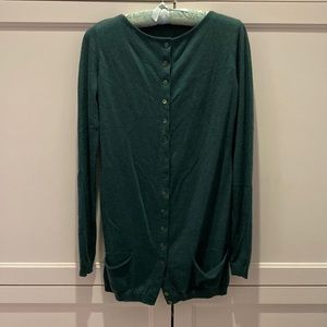 Farella Capri cashmere green cardigan. Made in Italy. S